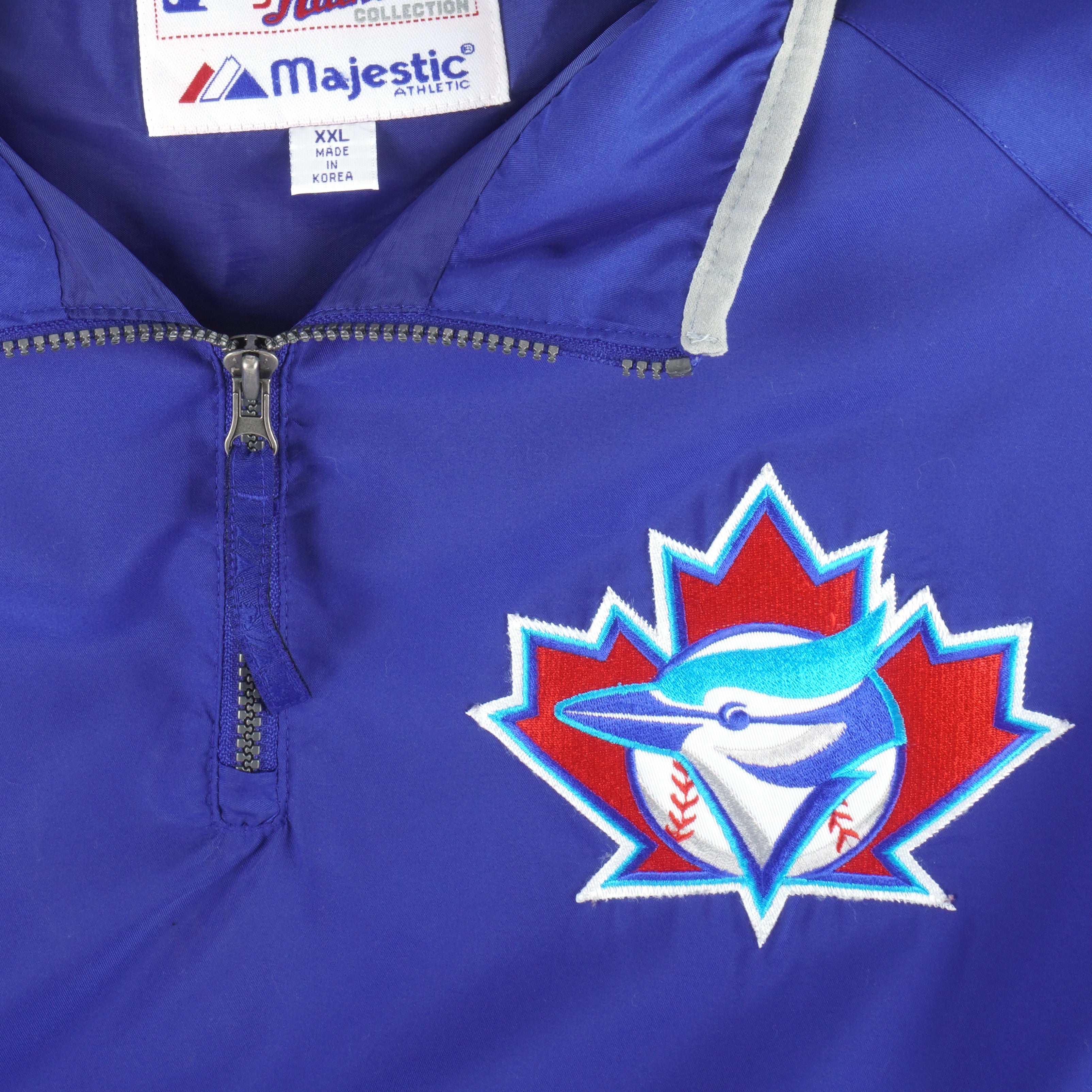 MLB (Majestic) - Toronto Blue Jays Pullover Windbreaker 1990s XX-Large Vintage Retro Baseball