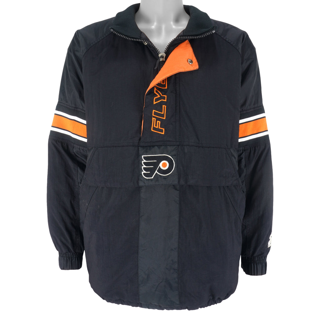 Starter - Philadelphia Flyers Embroidered Pullover Jacket 1990s Large Vintage Retro Hockey
