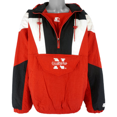 Starter (NCAA) - Nebraska Huskers Embroidered Puffer Jacket 1990s X-Large