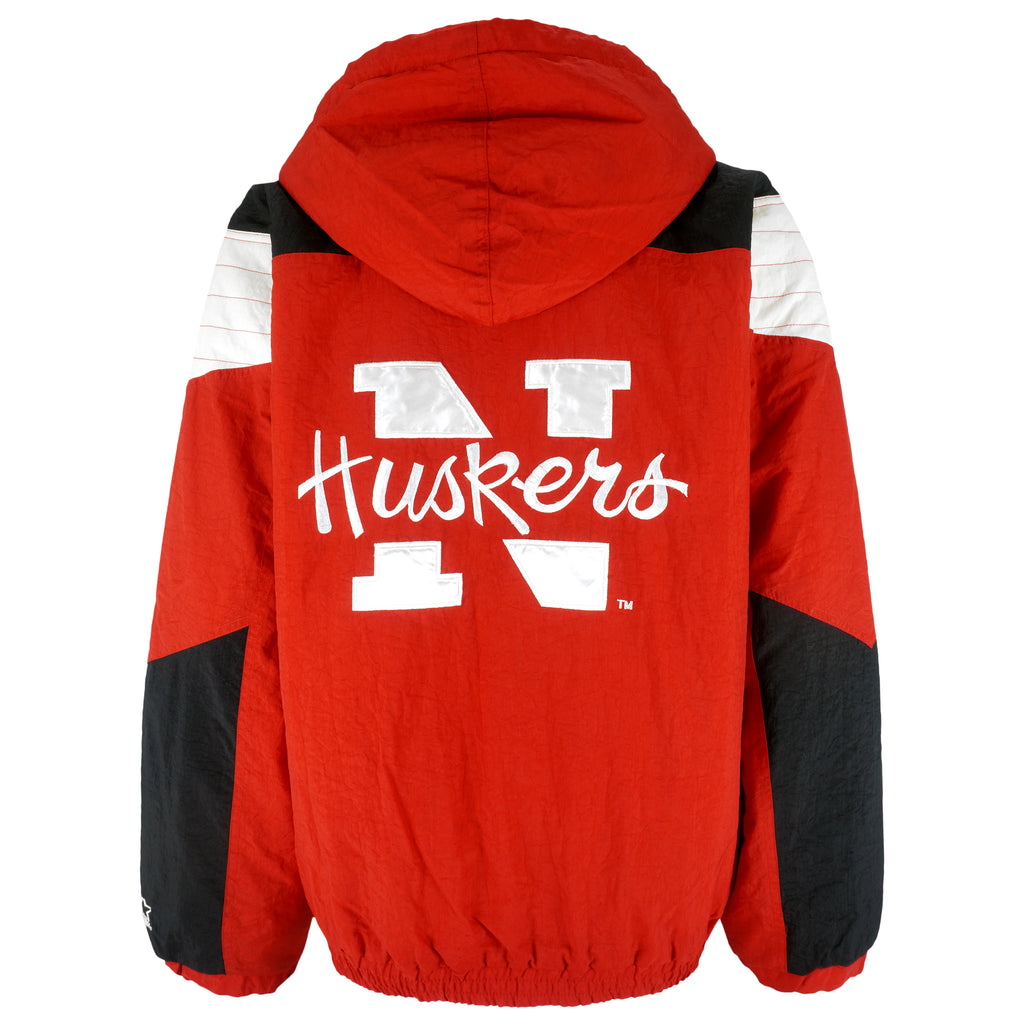 Starter (NCAA) - Nebraska Huskers Embroidered Puffer Jacket 1990s X-Large Vintage Retro College