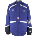 NFL (Pro Line) - Dallas Cowboys Embroidered Puffer Jacket 1990s XX-Large Vintage Retro Football