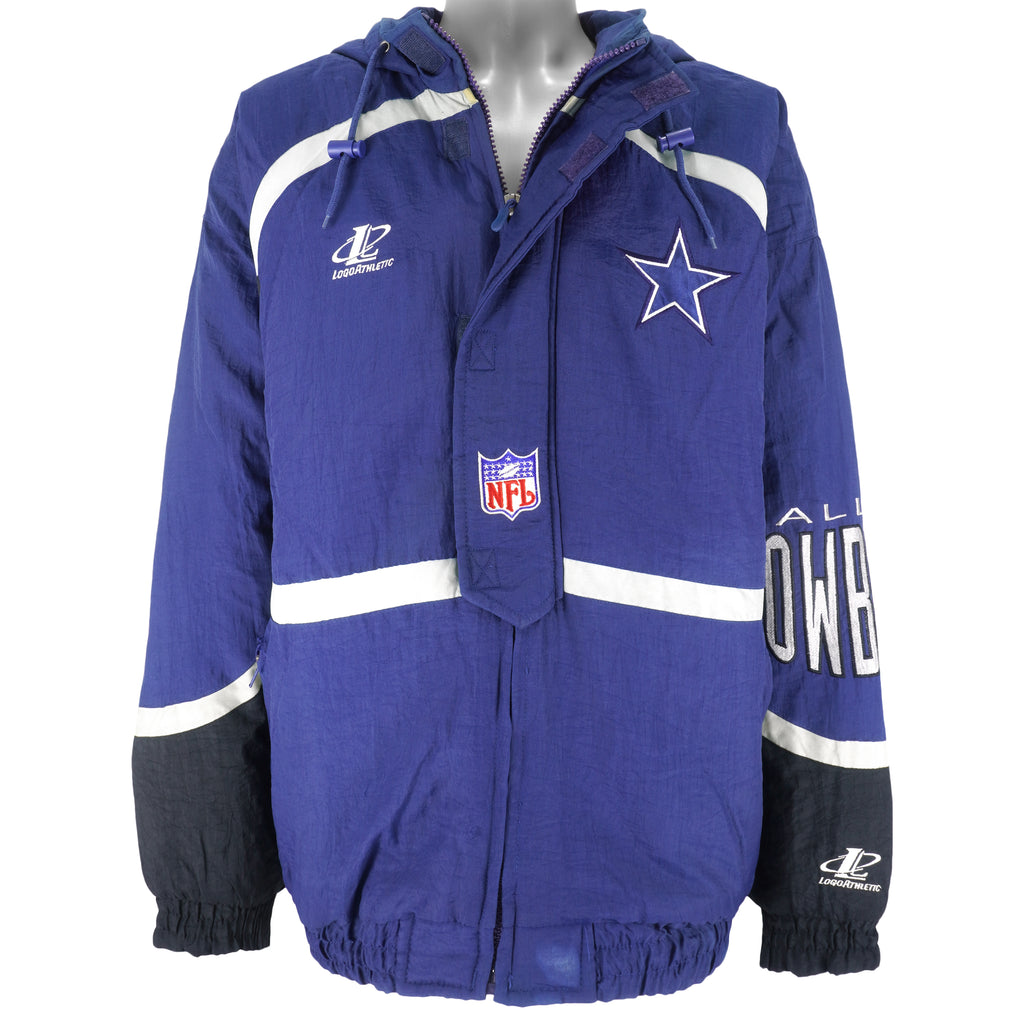 NFL (Pro Line) - Dallas Cowboys Embroidered Puffer Jacket 1990s XX-Large Vintage Retro Football