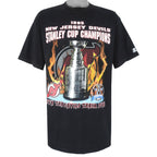 Starter - New Jersey Devils Stanley Cup Champions T-Shirt 1995 X-Large Vintage Retro Hockey