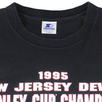 Starter - New Jersey Devils Stanley Cup Champions T-Shirt 1995 X-Large Vintage Retro Hockey