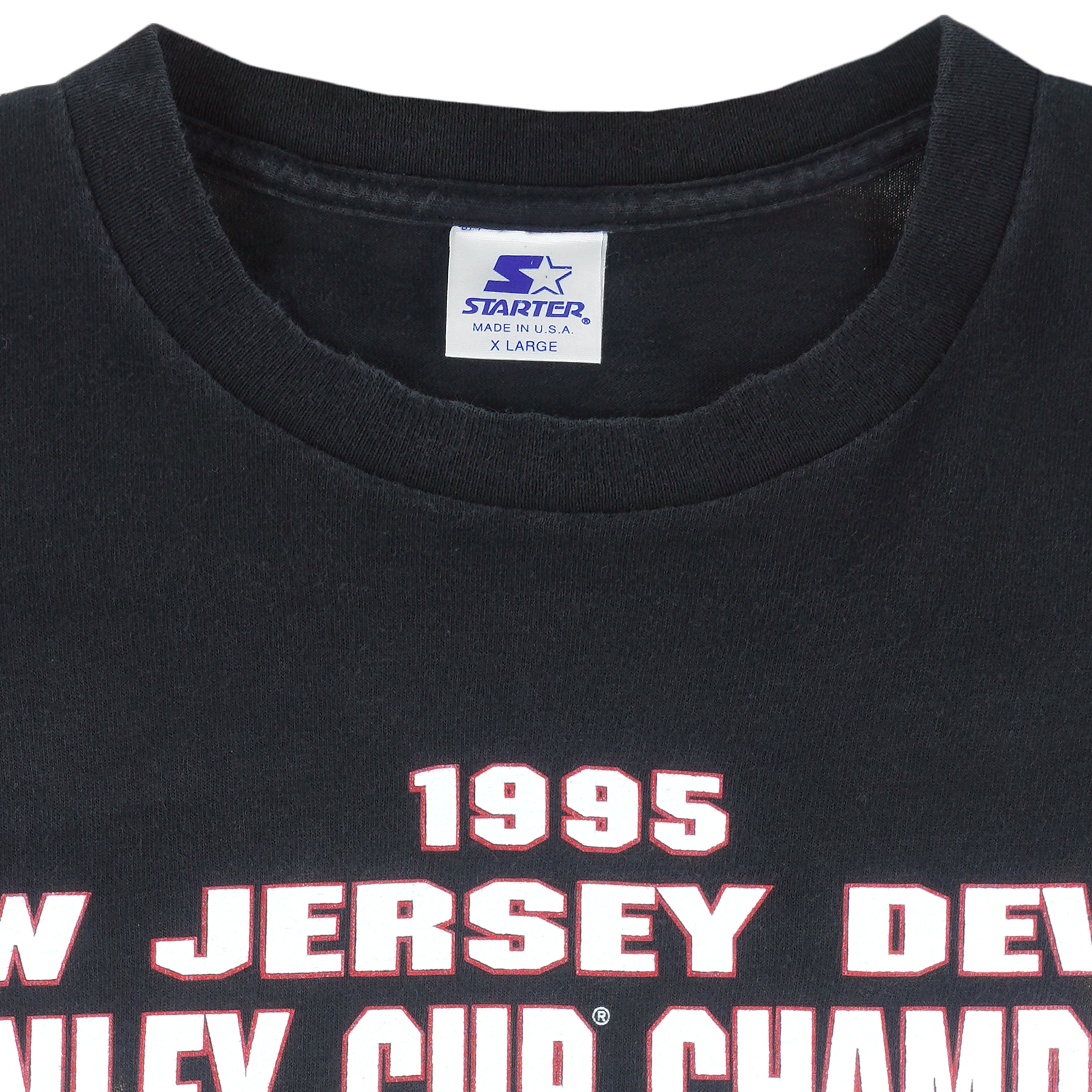 Starter - New Jersey Devils Stanley Cup Champions T-Shirt 1995 X-Large Vintage Retro Hockey
