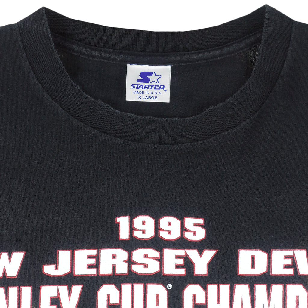 Starter - New Jersey Devils Stanley Cup Champions T-Shirt 1995 X-Large Vintage Retro Hockey