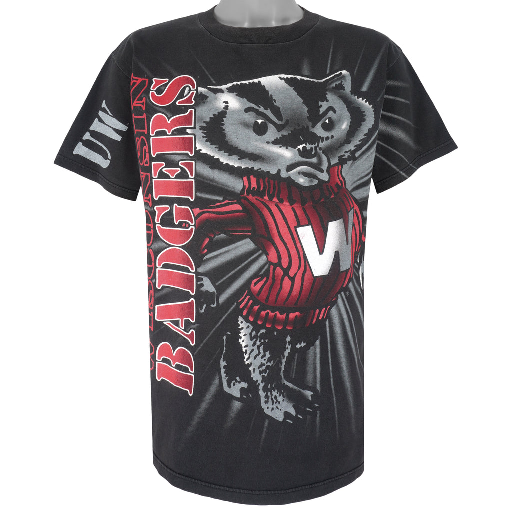 NCAA (Tultex) - Wisconsin Badgers T-Shirt 1990s Large Vintage Retro Football College