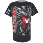 NCAA (Tultex) - Wisconsin Badgers T-Shirt 1990s Large Vintage Retro Football College