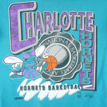 NBA (Trench) - Charlotte Hornets Basketball T-Shirt 1990s Large Vintage Retro Basketball