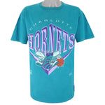 NBA (Nutmeg) - Charlotte Hornets Single Stitch T-Shirt 1990s Large