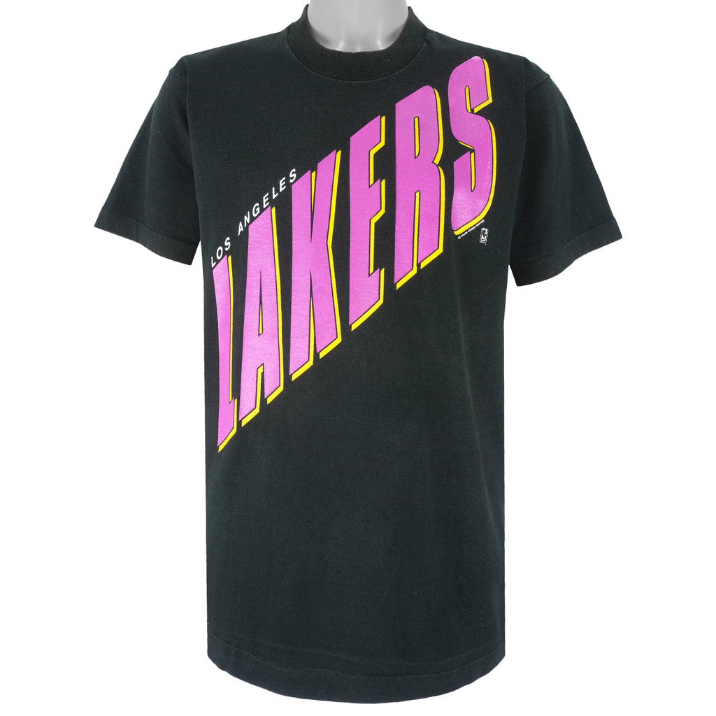 NBA (Salem) - Los Angeles Lakers Single Stitch T-Shirt 1990s Large Vintage Retro Basketball