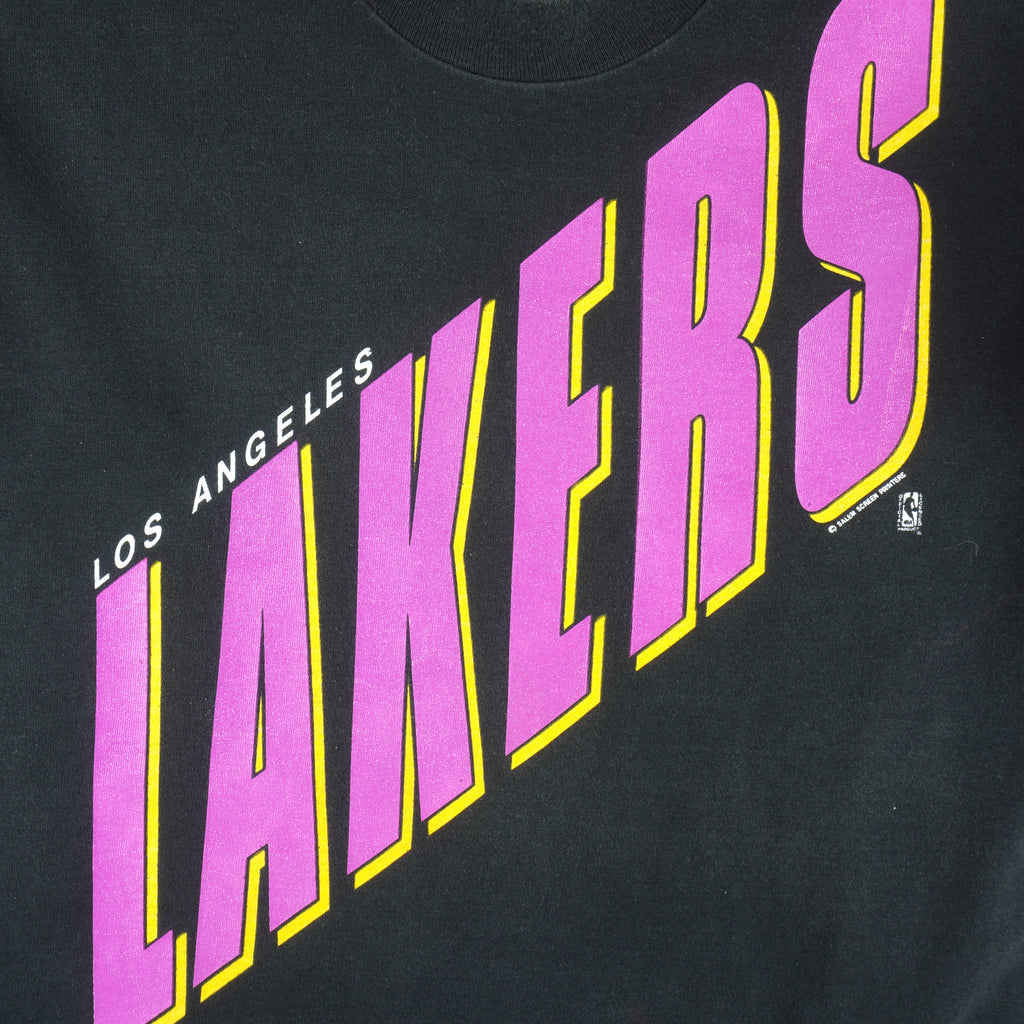 NBA (Salem) - Los Angeles Lakers Single Stitch T-Shirt 1990s Large Vintage Retro Basketball