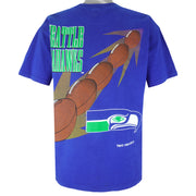 NFL (Competitor) - Seattle Seahawks Single Stitch T-Shirt 1994 Large Vintage Retro Football