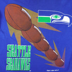 NFL (Competitor) - Seattle Seahawks Single Stitch T-Shirt 1994 Large Vintage Retro Football