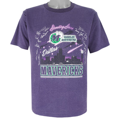 NBA (Super Shirts) - Dallas Mavericks Shooting Stars Autographed T-Shirt 1990s Large