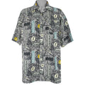 Gray black and multicolor 1990s Rocawear monogram button-up shirt