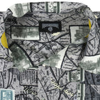 Gray black and multicolor 1990s Rocawear monogram button-up shirt