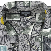 Gray black and multicolor 1990s Rocawear monogram button-up shirt