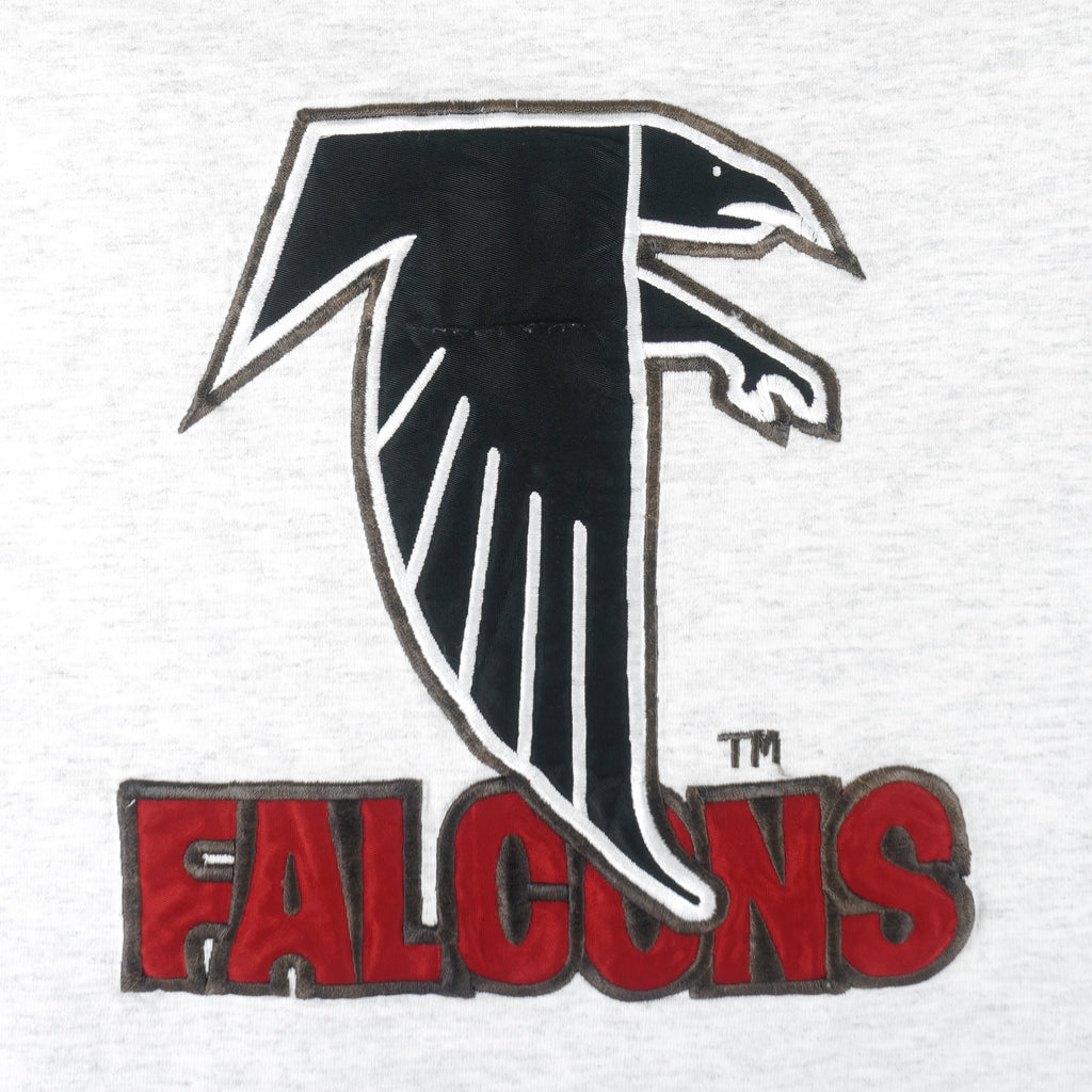 NFL (Nutmeg) - Atlanta Falcons Embroidered T-Shirt 1990s X-Large Vintage Retro Football