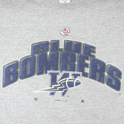 Starter (CFL) - Winnipeg Blue Bombers Football Single Stitch T-Shirt 1999 Medium Vintage Retro Football