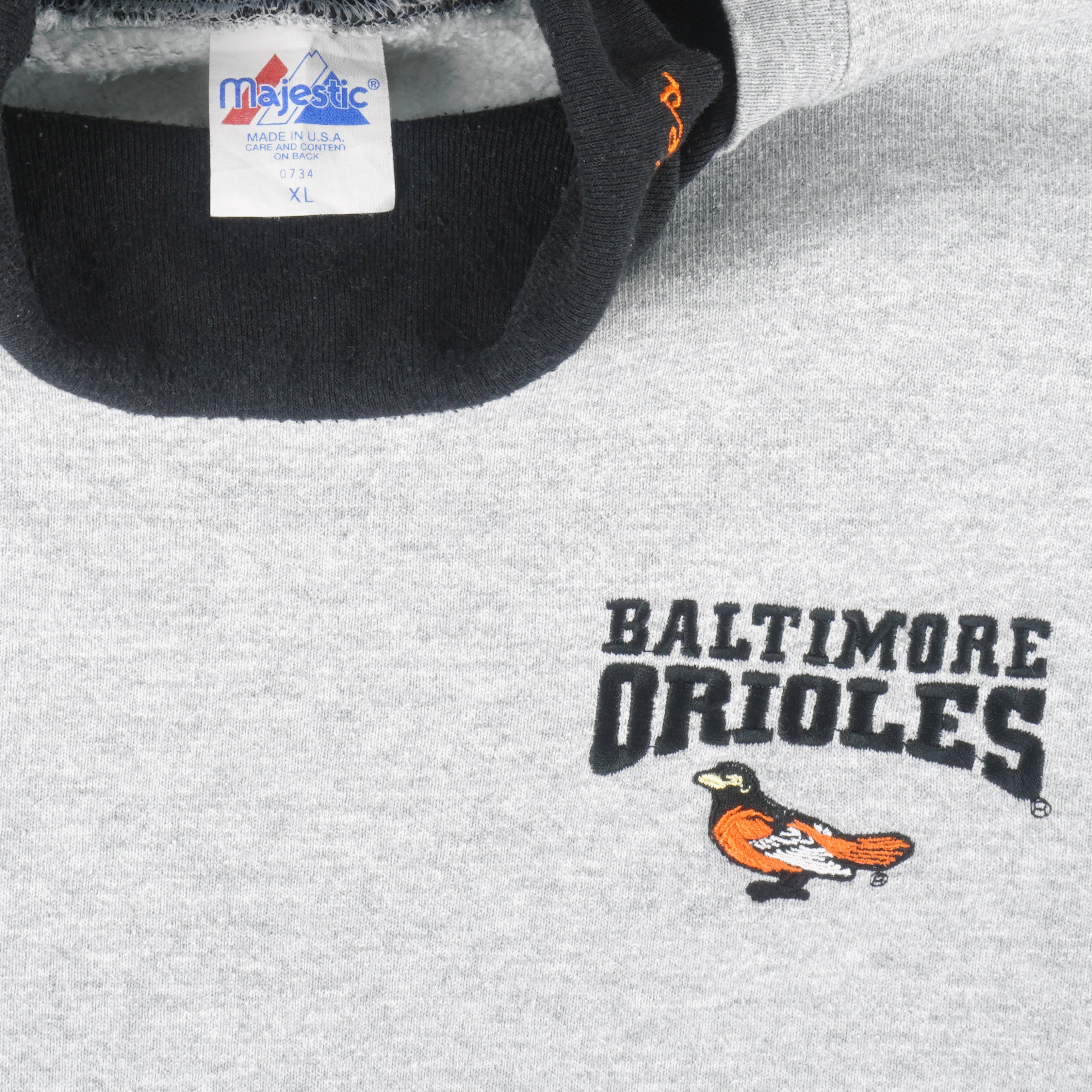 MLB (Majestic) - Baltimore Orioles Turtleneck Sweatshirt 1990s X-Large Vintage Retro Baseball