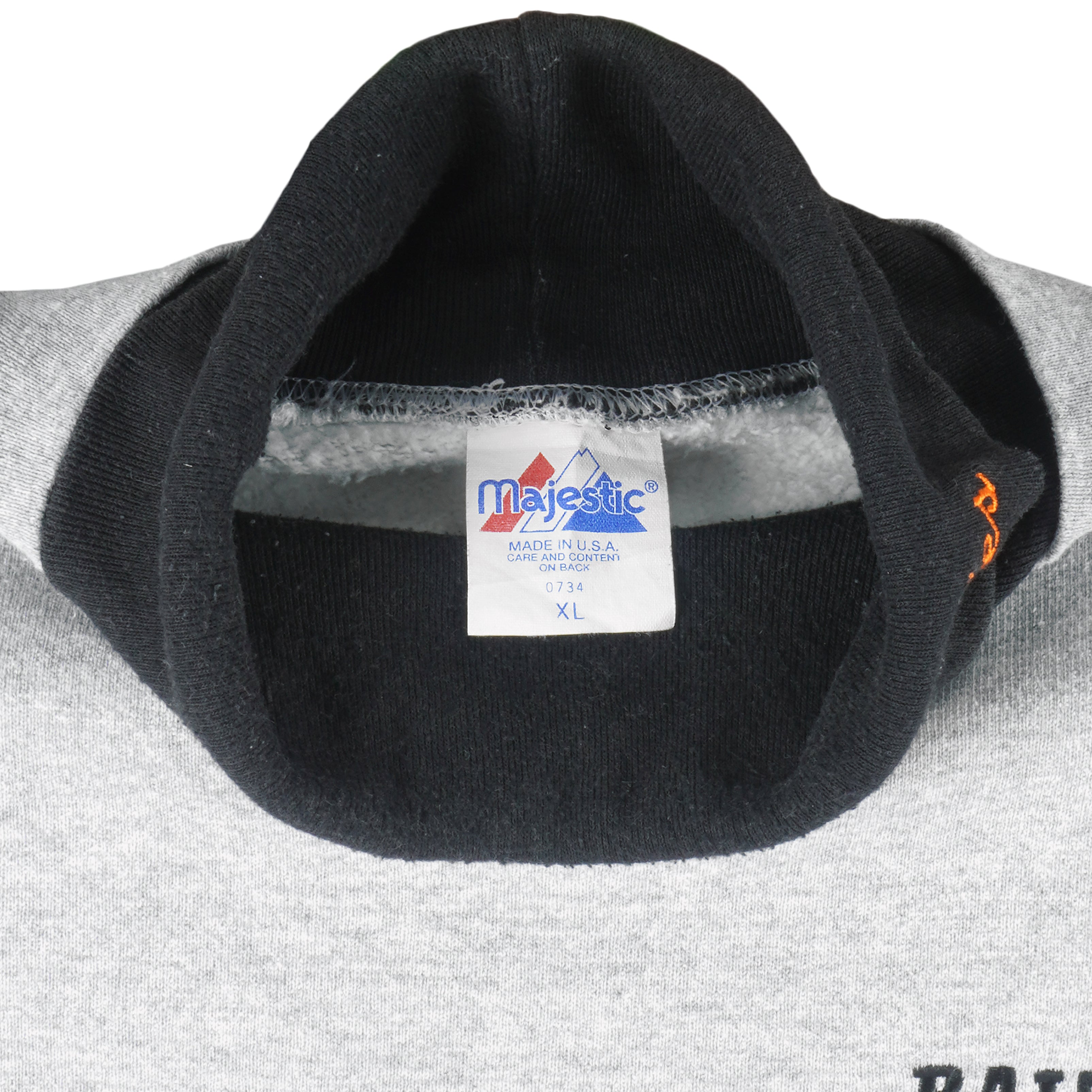 MLB (Majestic) - Baltimore Orioles Turtleneck Sweatshirt 1990s X-Large Vintage Retro Baseball