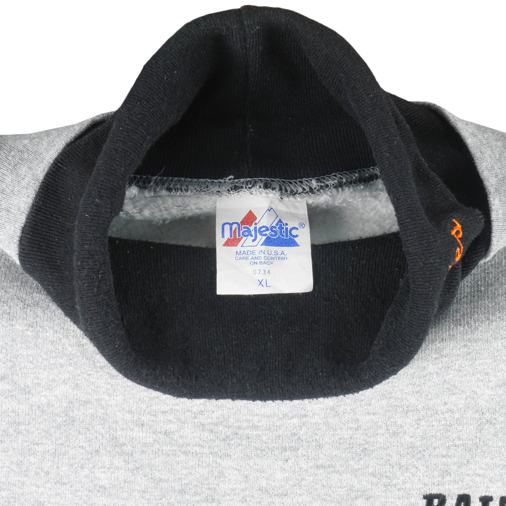 MLB (Majestic) - Baltimore Orioles Turtleneck Sweatshirt 1990s X-Large Vintage Retro Baseball