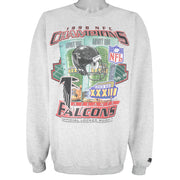 NFL - Falcons Super Bowl 28th Champions Crew Neck Sweatshirt 1998 X-Large Vintage Retro Football