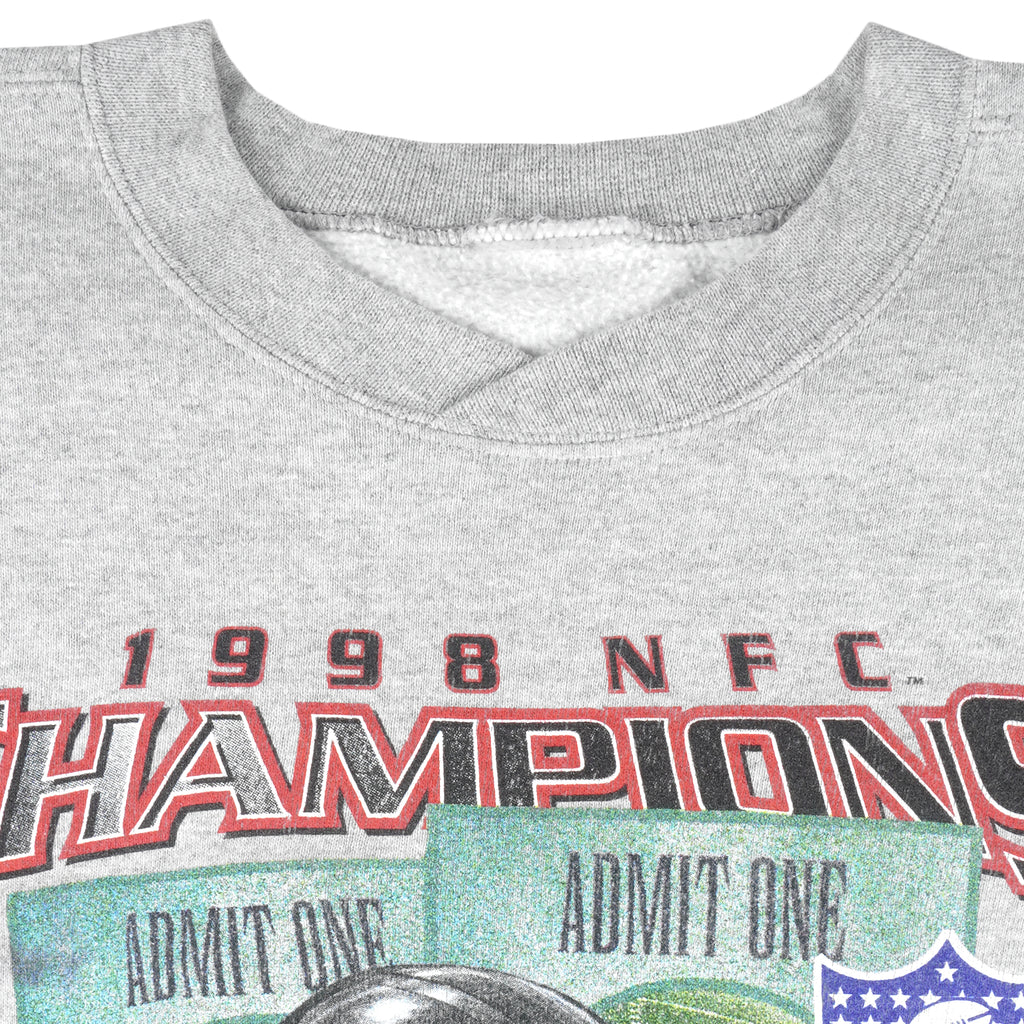NFL - Falcons Super Bowl 28th Champions Crew Neck Sweatshirt 1998 X-Large Vintage Retro Football