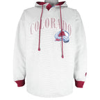 Starter - Colorado Avalanche Hooded Sweatshirt 1990s Large Vintage Retro Hockey