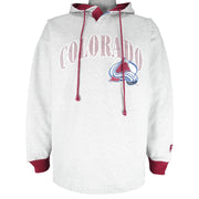 Starter - Colorado Avalanche Hooded Sweatshirt 1990s Large Vintage Retro Hockey