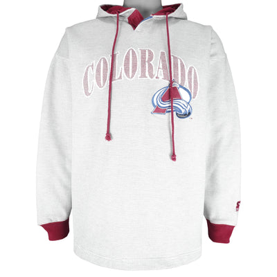 Starter - Colorado Avalanche Hooded Sweatshirt 1990s Large