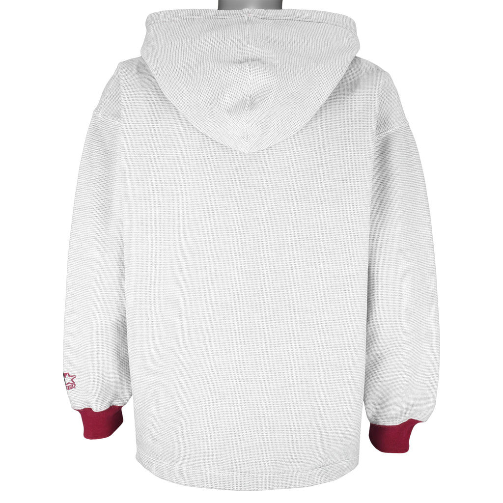Starter - Colorado Avalanche Hooded Sweatshirt 1990s Large Vintage Retro Hockey