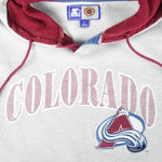 Starter - Colorado Avalanche Hooded Sweatshirt 1990s Large Vintage Retro Hockey