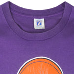 NBA (Logo 7) - Los Angeles Lakers Single Stitch T-Shirt 1990s Large Vintage Retro Basketball