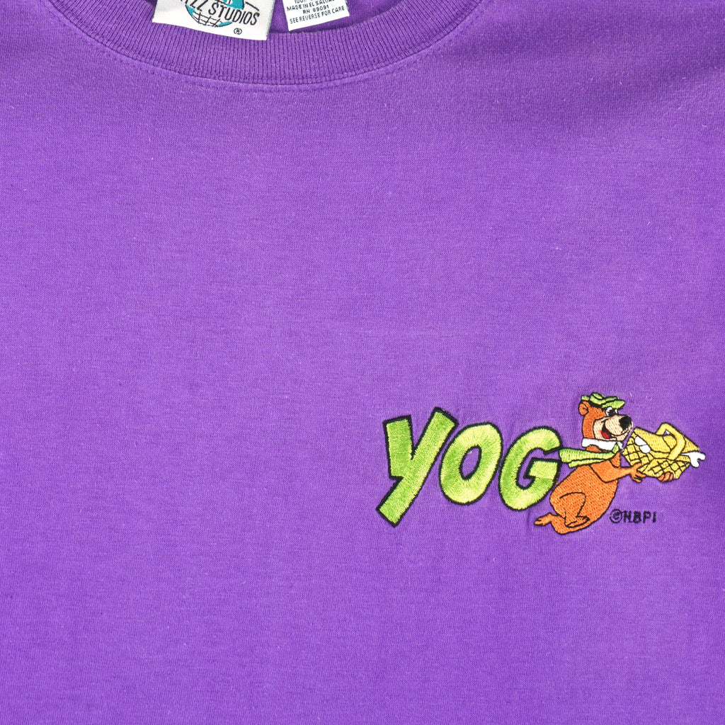 Vintage (Bizz Studios) - Jellystone Park Yog Embroidered T-Shirt 1990s Large Vintage Retro
