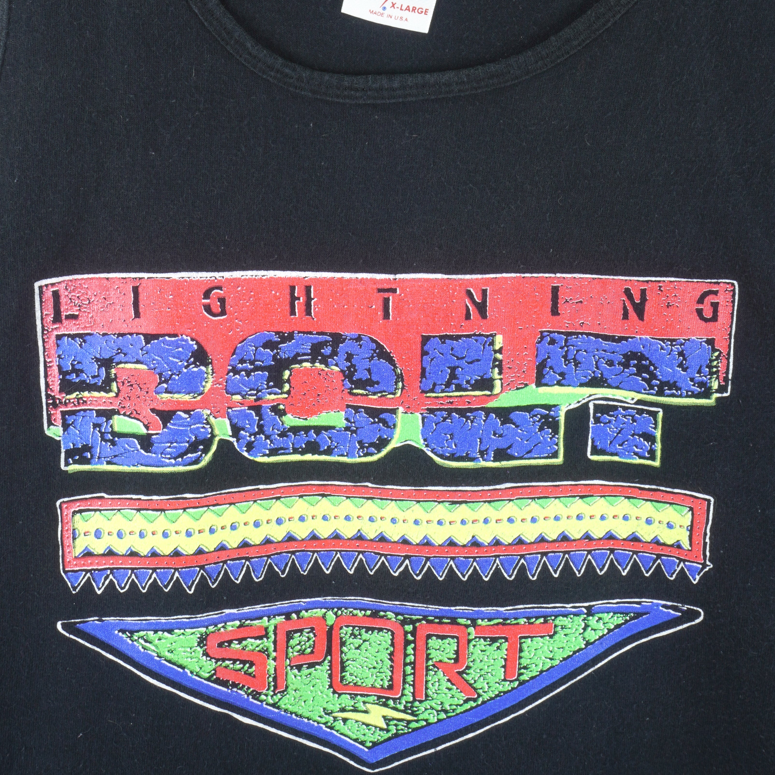 Vintage (Bolt) - Lighting Bolton Sport Sleeveless Shirt 1990 X-Large Vintage Retro