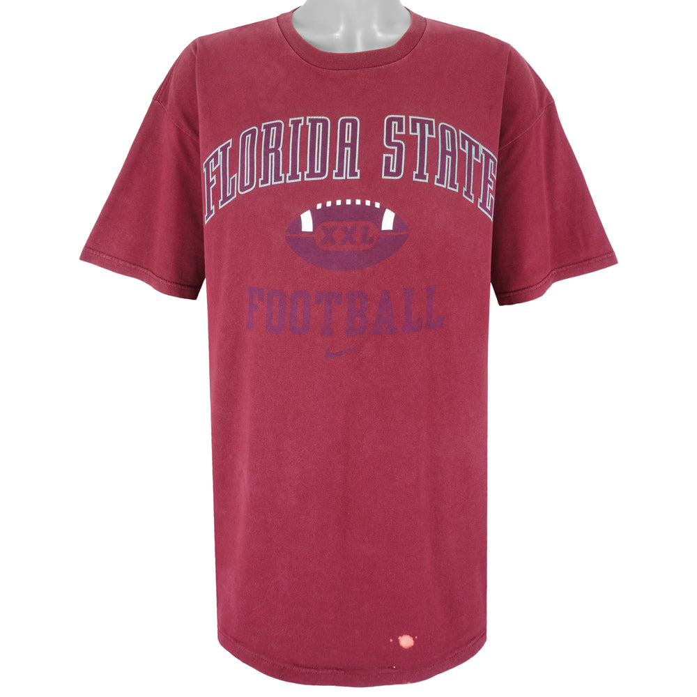 Nike - Florida State Football Single Stitch T-Shirt 1990s X-Large Vintage Retro Football