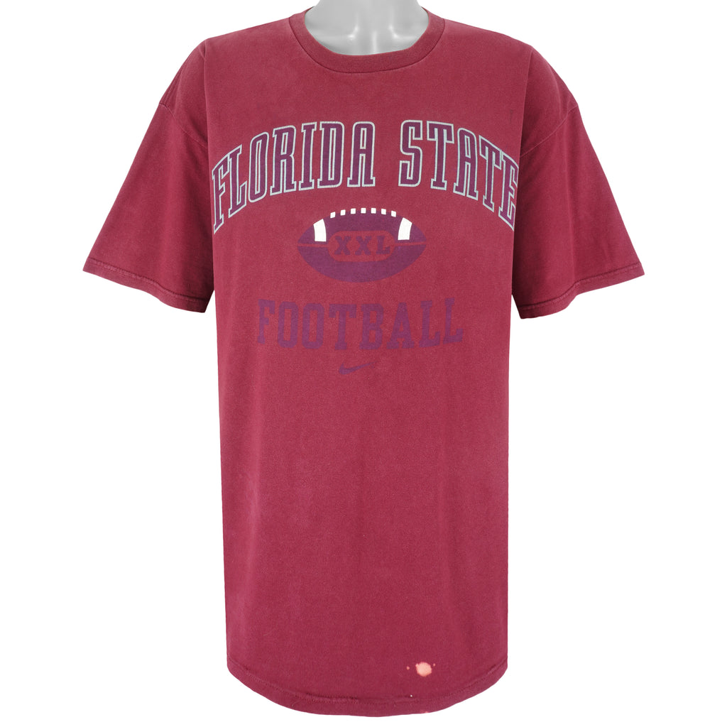 Nike - Florida State Football Single Stitch T-Shirt 1990s X-Large Vintage Retro Football