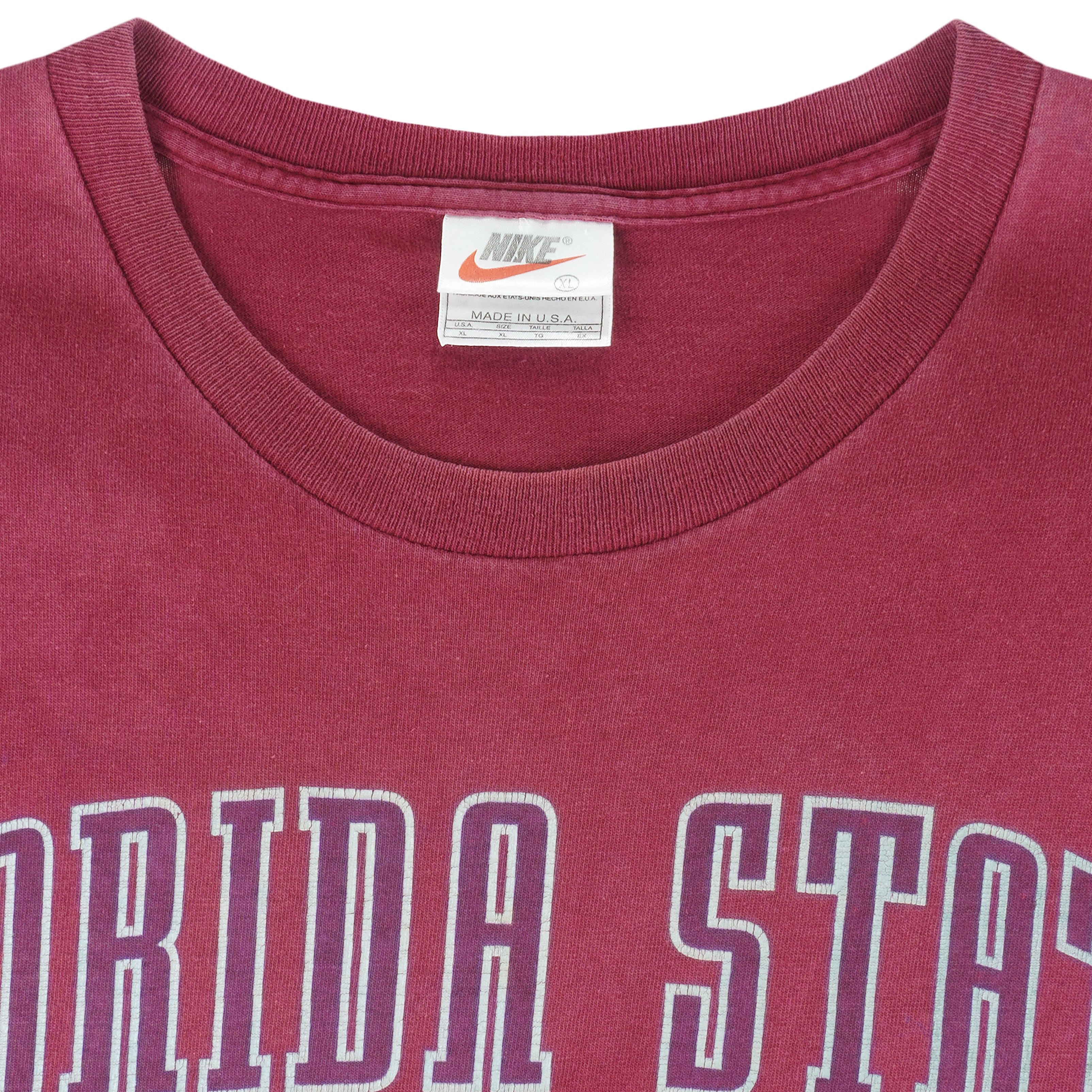 Nike - Florida State Football Single Stitch T-Shirt 1990s X-Large Vintage Retro Football