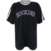 Starter - Colorado Rockies Big Logo Embroidered T-Shirt 1990s Large Vintage Retro Baseball