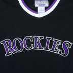 Starter - Colorado Rockies Big Logo Embroidered T-Shirt 1990s Large Vintage Retro Baseball