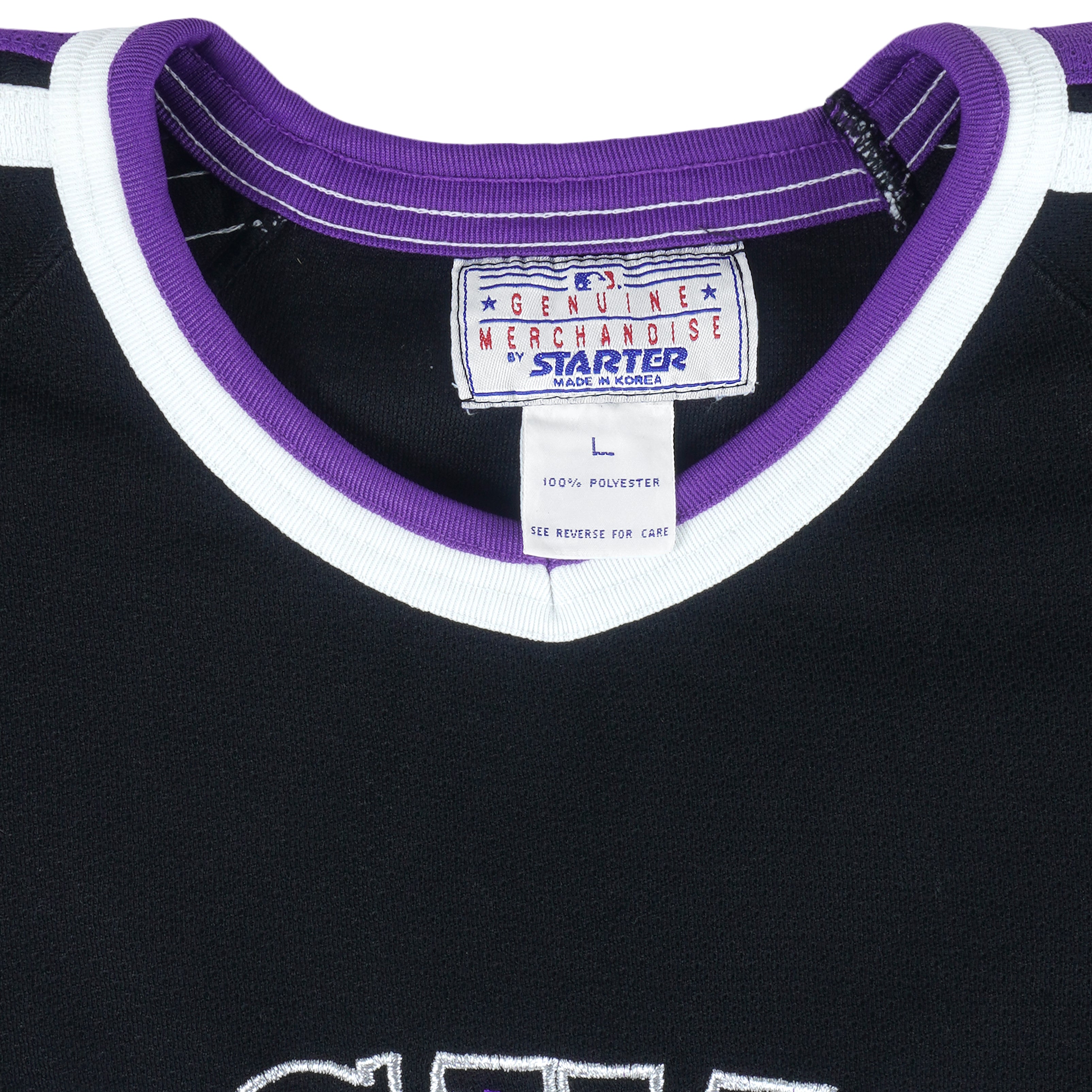 Starter - Colorado Rockies Big Logo Embroidered T-Shirt 1990s Large Vintage Retro Baseball