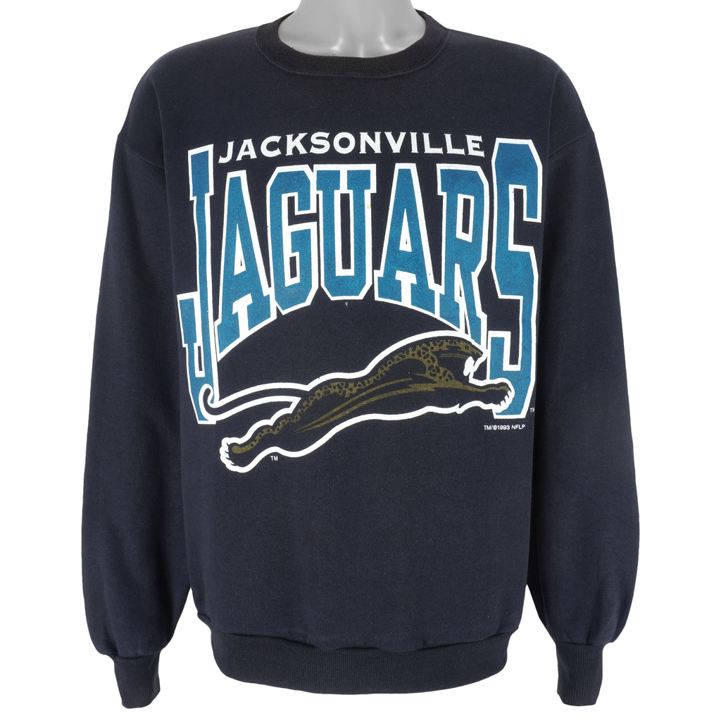 NFL (Delta) - Jacksonville Jaguars Embroidered Sweatshirt 1993 X-Large Vintage Retro Football