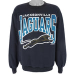 NFL (Delta) - Jacksonville Jaguars Embroidered Sweatshirt 1993 X-Large Vintage Retro Football