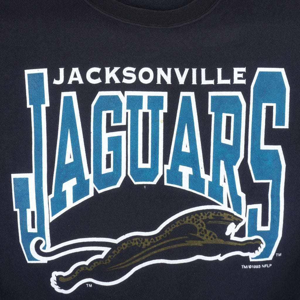 NFL (Delta) - Jacksonville Jaguars Embroidered Sweatshirt 1993 X-Large Vintage Retro Football