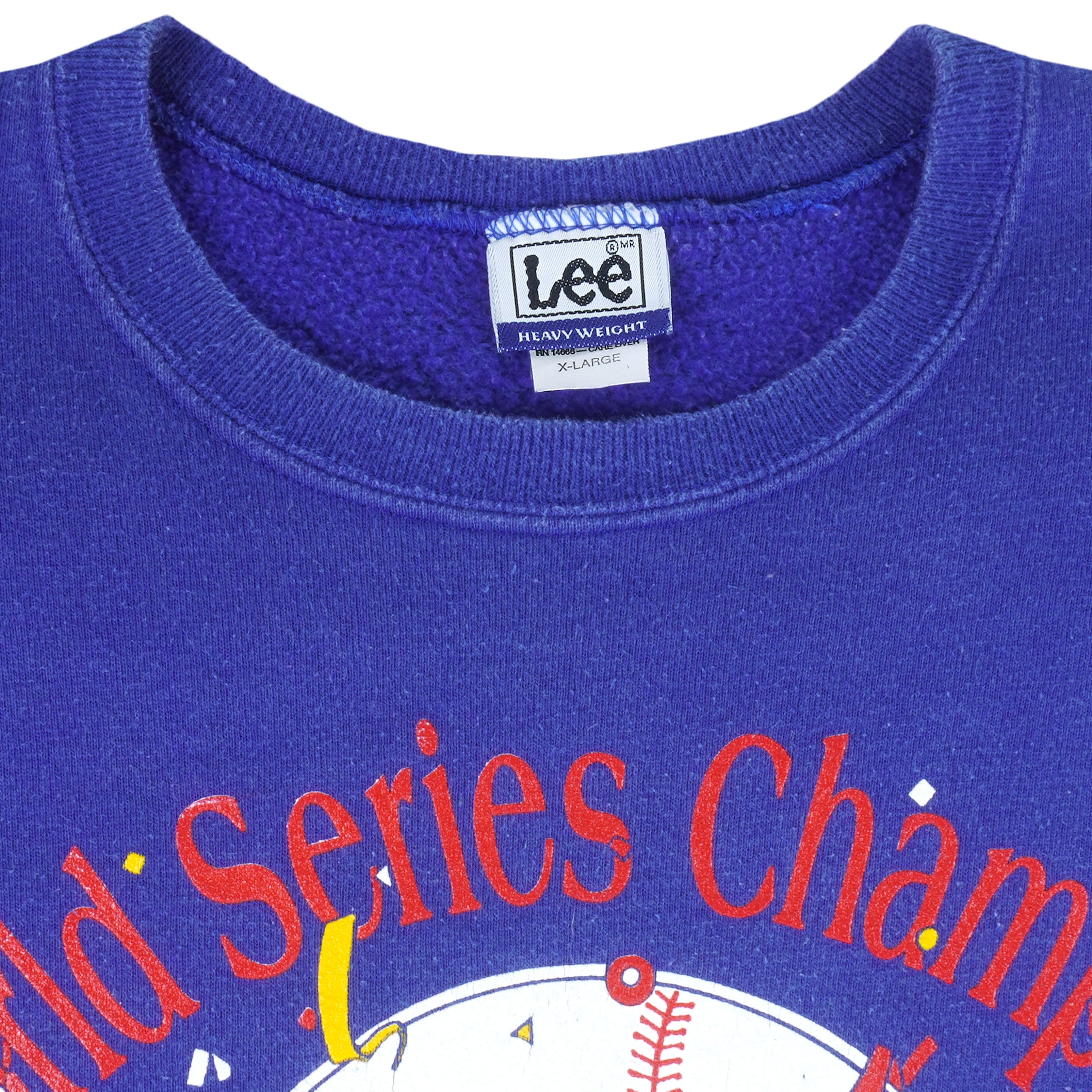 MLB (Lee) - Minnesota Twins World Champions Series Sweatshirt 1991 Large Vintage Retro Baseball