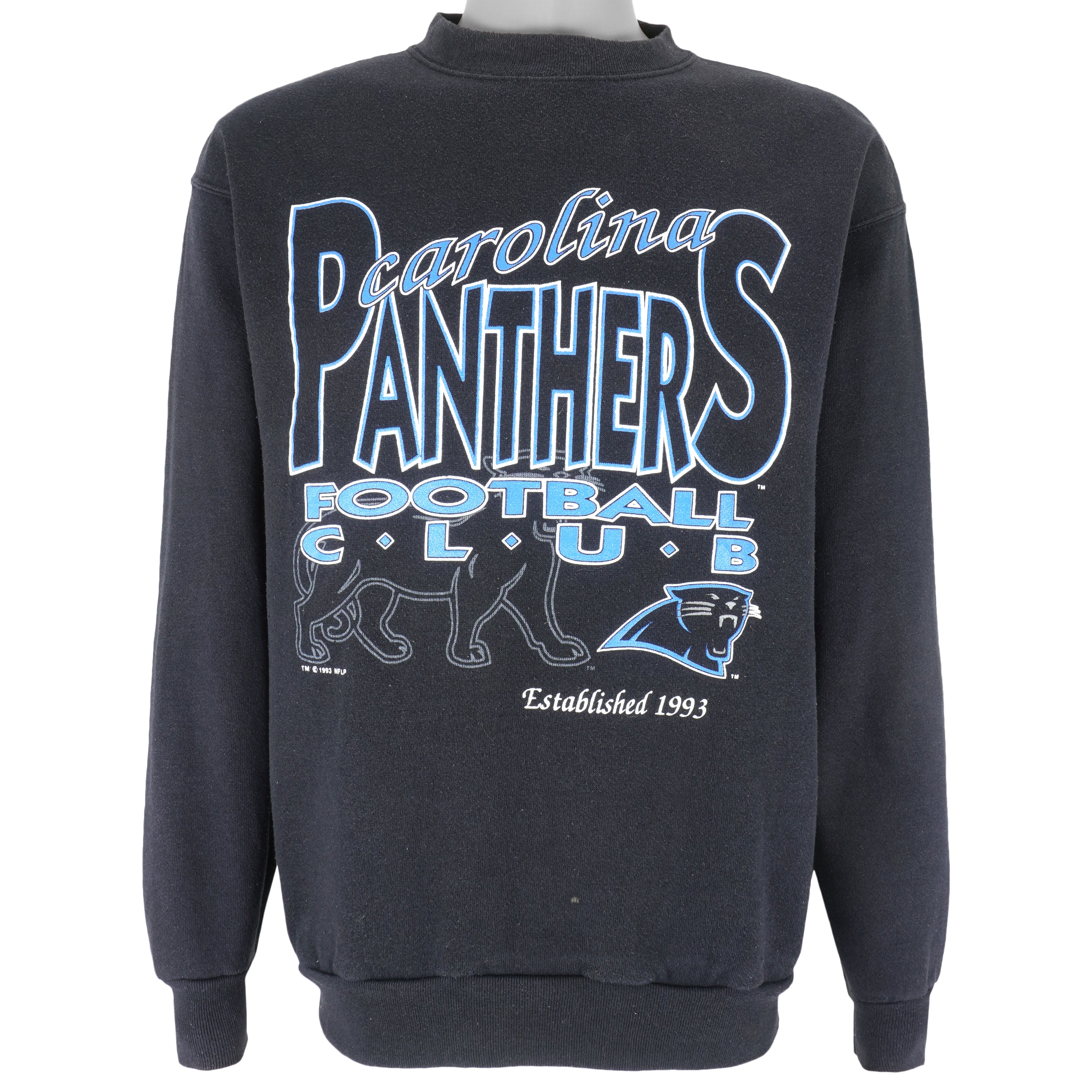 NFL (Salem) - Carolina Panthers Football Club Crew Neck Sweatshirt 1993 Large Vintage Retro Football