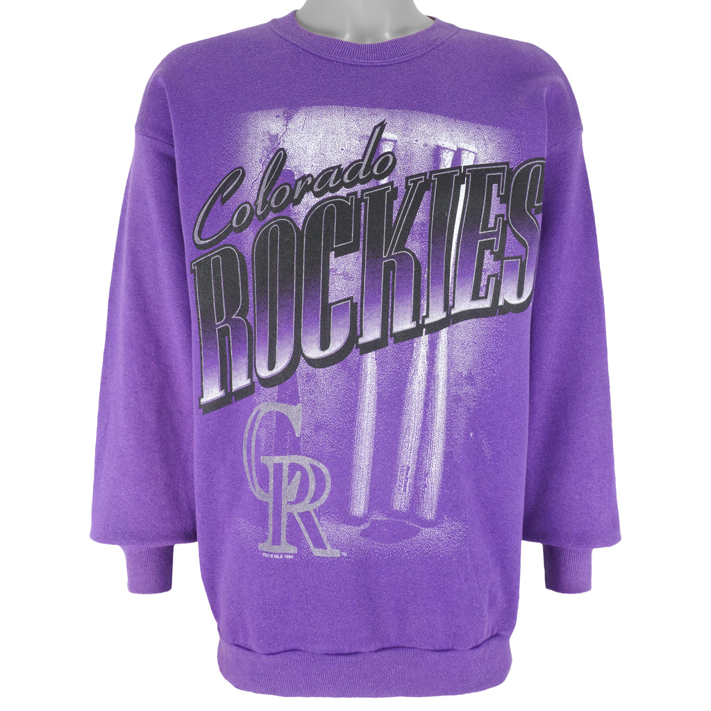 MLB (America's Sport Team) - Colorado Rockies Crew Neck Sweatshirt 1994 X-Large Vintage Retro Baseball