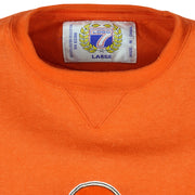 NFL (Logo 7) - Cleveland Browns Embroidered Crew Neck Sweatshirt 1990s Large